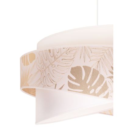 Duolla - Lámpara colgante BROOKLYN 1xE27/40W/230V diá. 50 cm blanco/latón