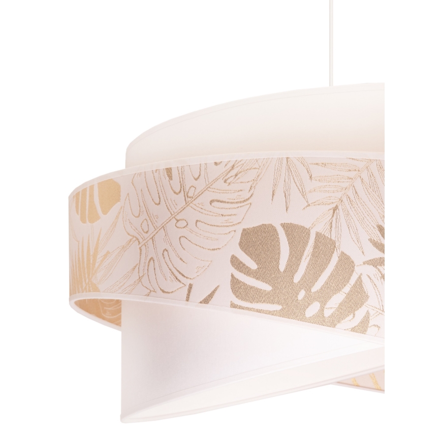 Duolla - Lámpara colgante BROOKLYN 1xE27/40W/230V diá. 50 cm blanco/latón