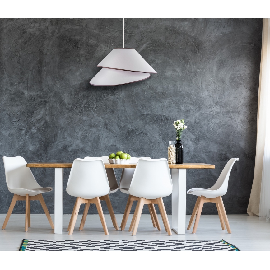 Duolla - Lámpara colgante COCO 1xE27/40W/230V diá. 50 cm blanco