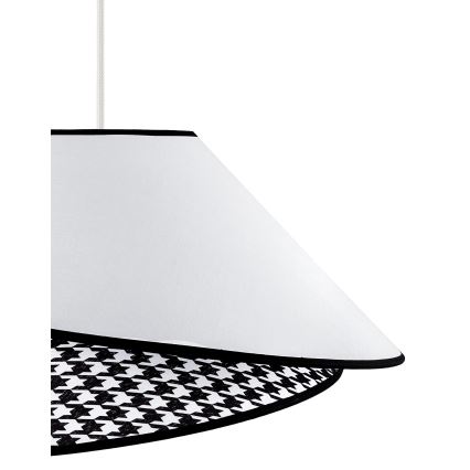 Duolla - Lámpara colgante COCO 1xE27/40W/230V diá. 50 cm blanco/negro