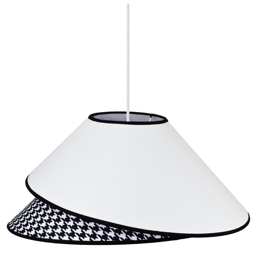 Duolla - Lámpara colgante COCO 1xE27/40W/230V diá. 50 cm blanco/negro