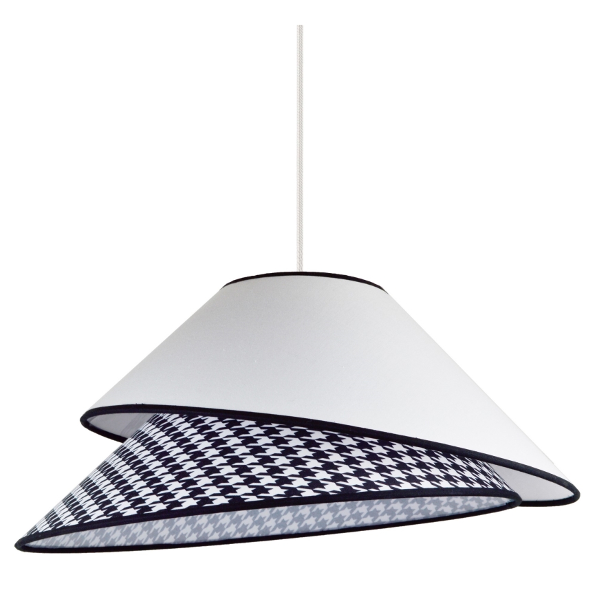 Duolla - Lámpara colgante COCO 1xE27/40W/230V diá. 50 cm blanco/negro