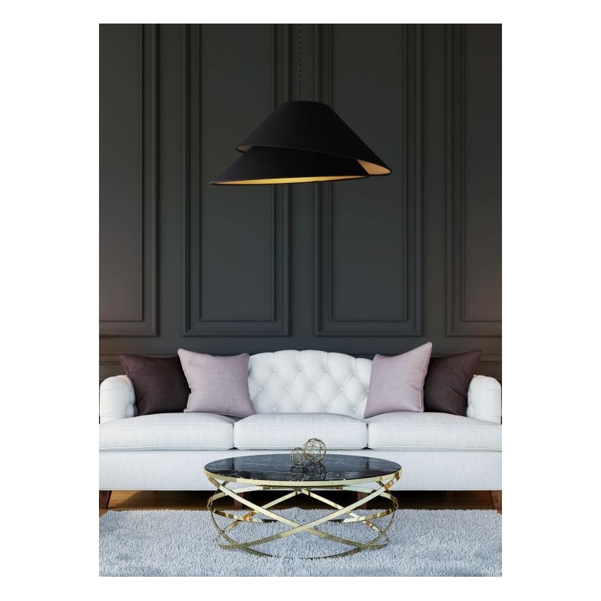 Duolla - Lámpara colgante COCO 1xE27/40W/230V diá. 50 cm negro