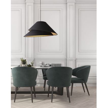 Duolla - Lámpara colgante COCO 1xE27/40W/230V diá. 50 cm negro