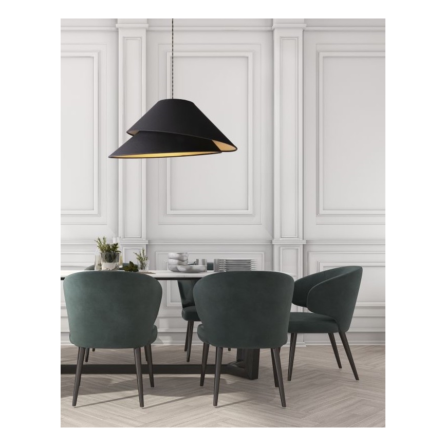 Duolla - Lámpara colgante COCO 1xE27/40W/230V diá. 50 cm negro