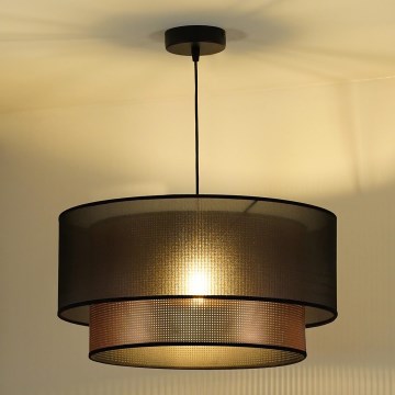 Duolla - Lámpara colgante COPPER SHINY 1xE27/15W/230V diá. 45 cm marrón/cobre
