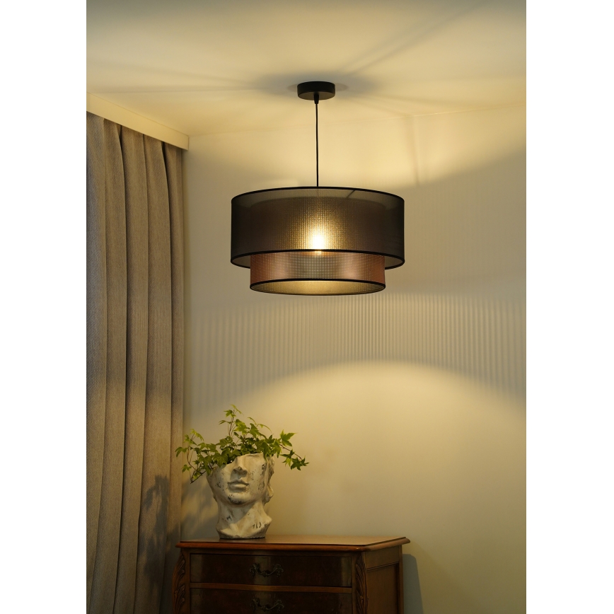 Duolla - Lámpara colgante COPPER SHINY 1xE27/15W/230V diá. 45 cm marrón/cobre