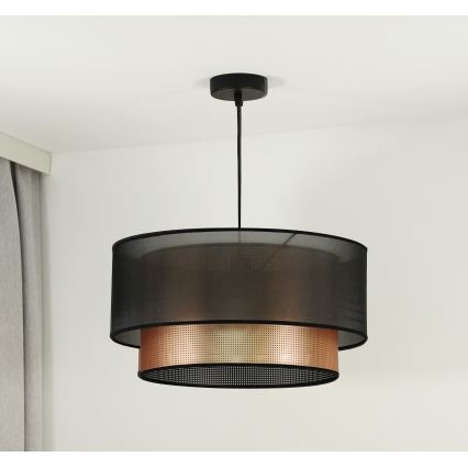 Duolla - Lámpara colgante COPPER SHINY 1xE27/15W/230V diá. 45 cm marrón/cobre