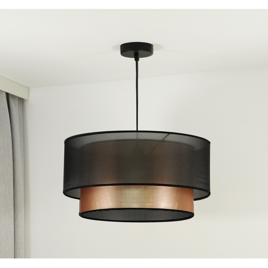 Duolla - Lámpara colgante COPPER SHINY 1xE27/15W/230V diá. 45 cm marrón/cobre