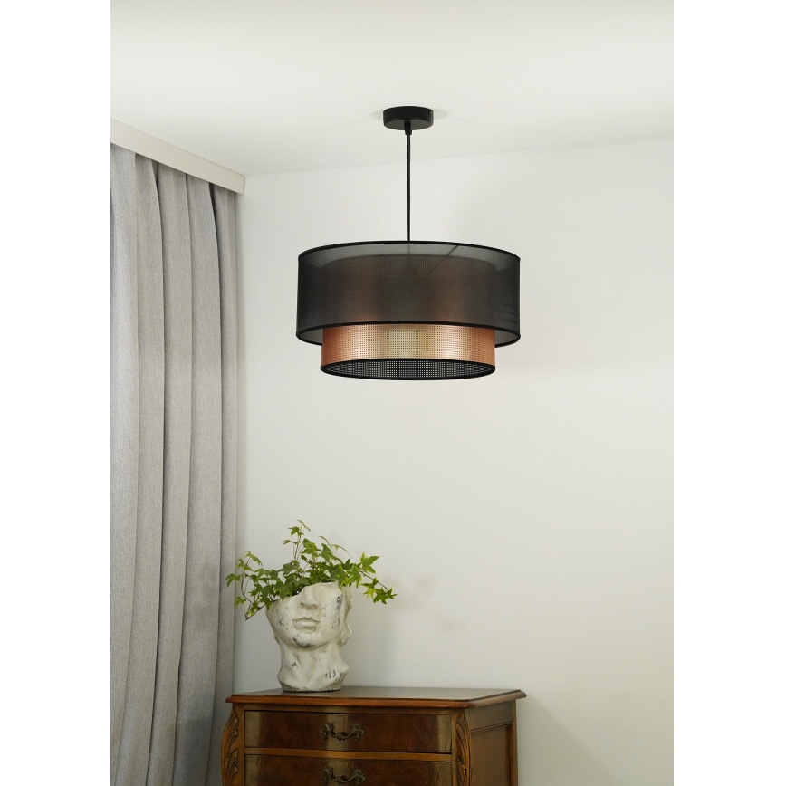 Duolla - Lámpara colgante COPPER SHINY 1xE27/15W/230V diá. 45 cm marrón/cobre