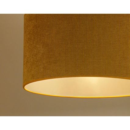 Duolla - Lámpara colgante CORDUROY 1xE27/15W/230V diá. 40 cm amarillo
