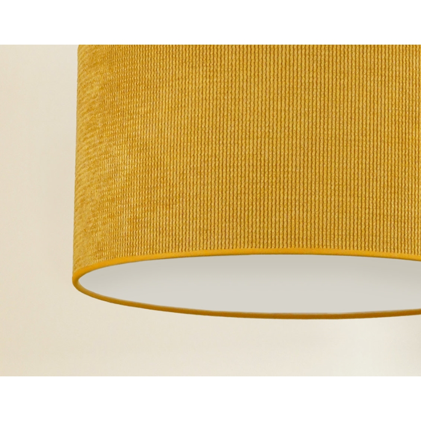 Duolla - Lámpara colgante CORDUROY 1xE27/15W/230V diá. 40 cm amarillo
