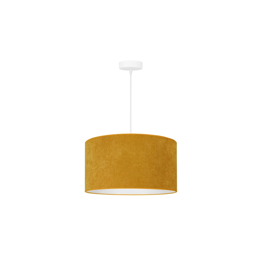 Duolla - Lámpara colgante CORDUROY 1xE27/15W/230V diá. 40 cm amarillo