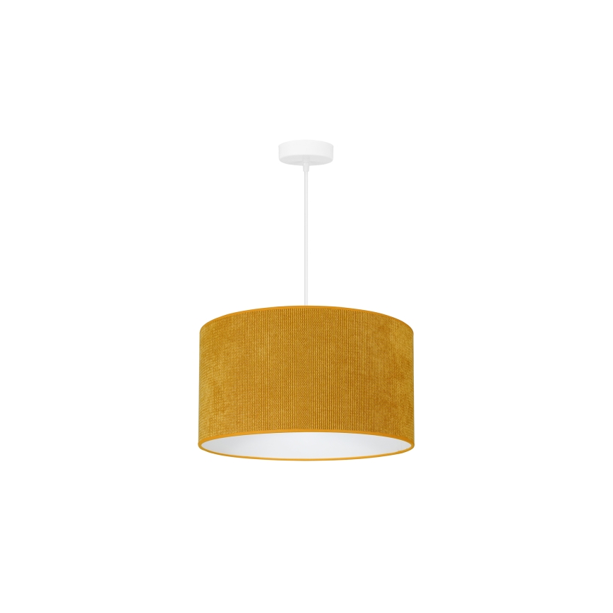 Duolla - Lámpara colgante CORDUROY 1xE27/15W/230V diá. 40 cm amarillo
