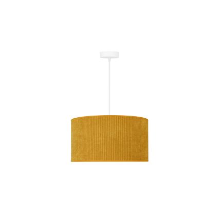 Duolla - Lámpara colgante CORDUROY 1xE27/15W/230V diá. 40 cm amarillo