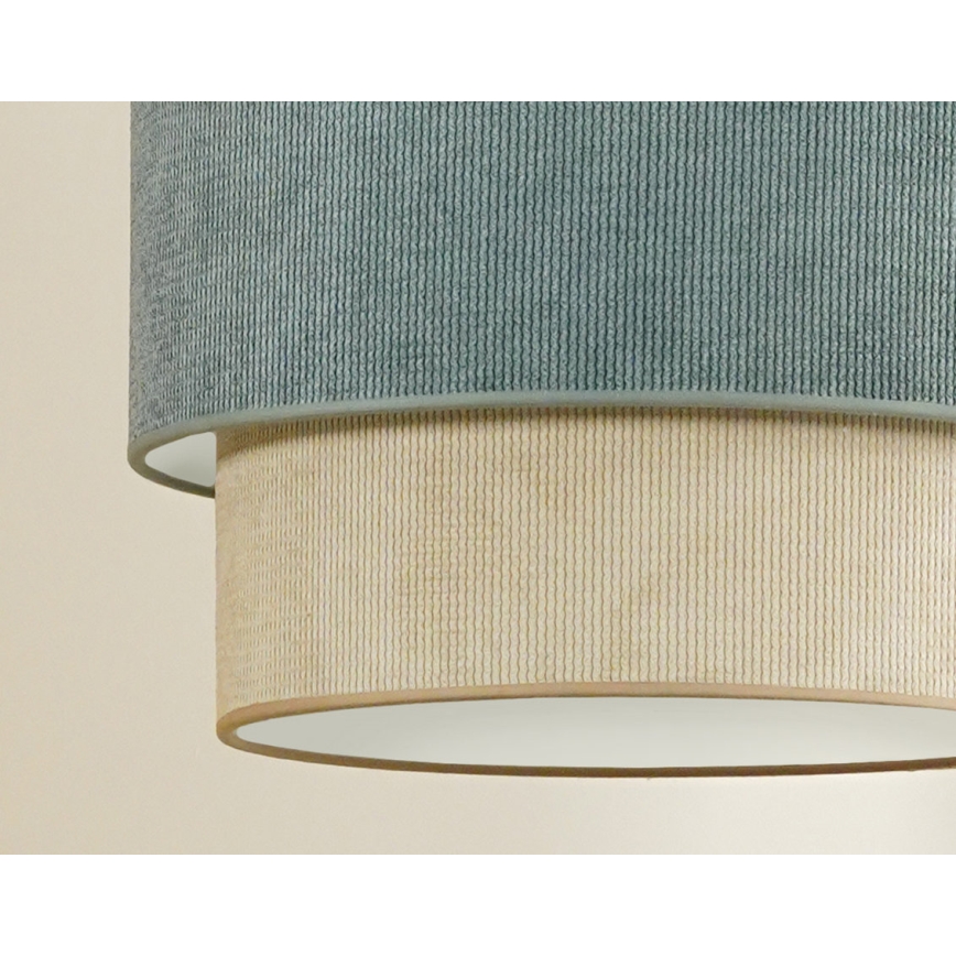 Duolla - Lámpara colgante CORDUROY 1xE27/15W/230V diá. 40 cm azul/beige