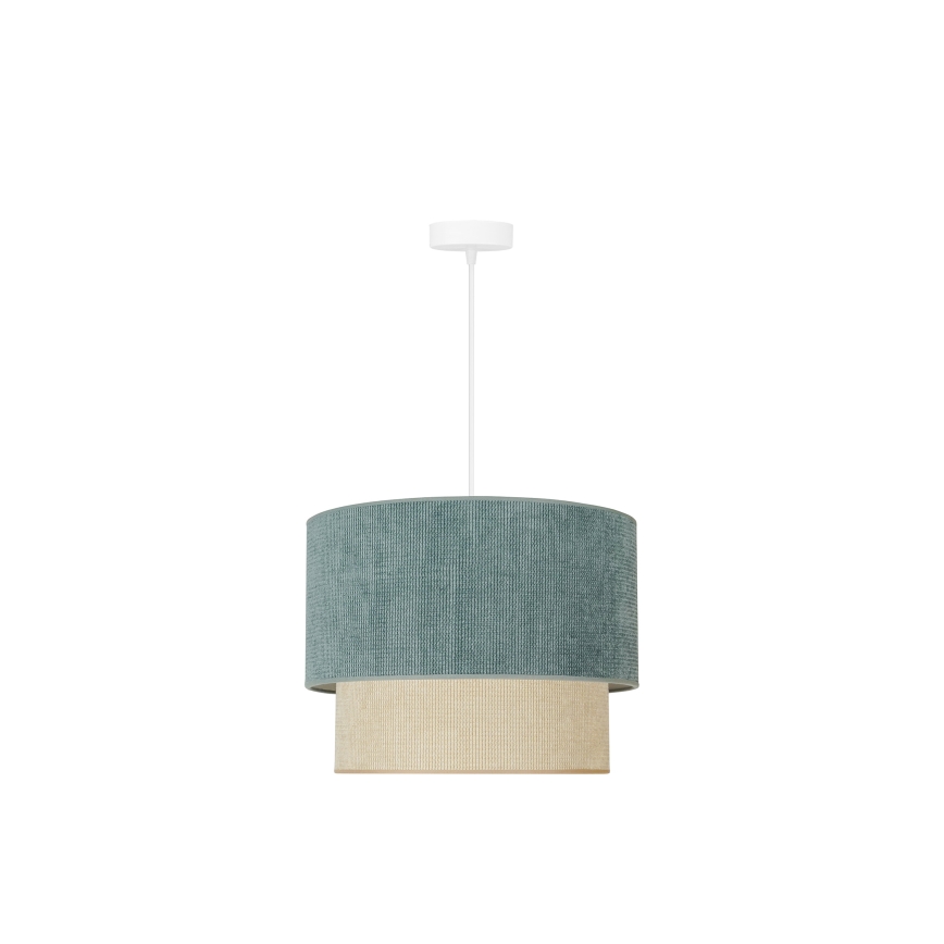 Duolla - Lámpara colgante CORDUROY 1xE27/15W/230V diá. 40 cm azul/beige