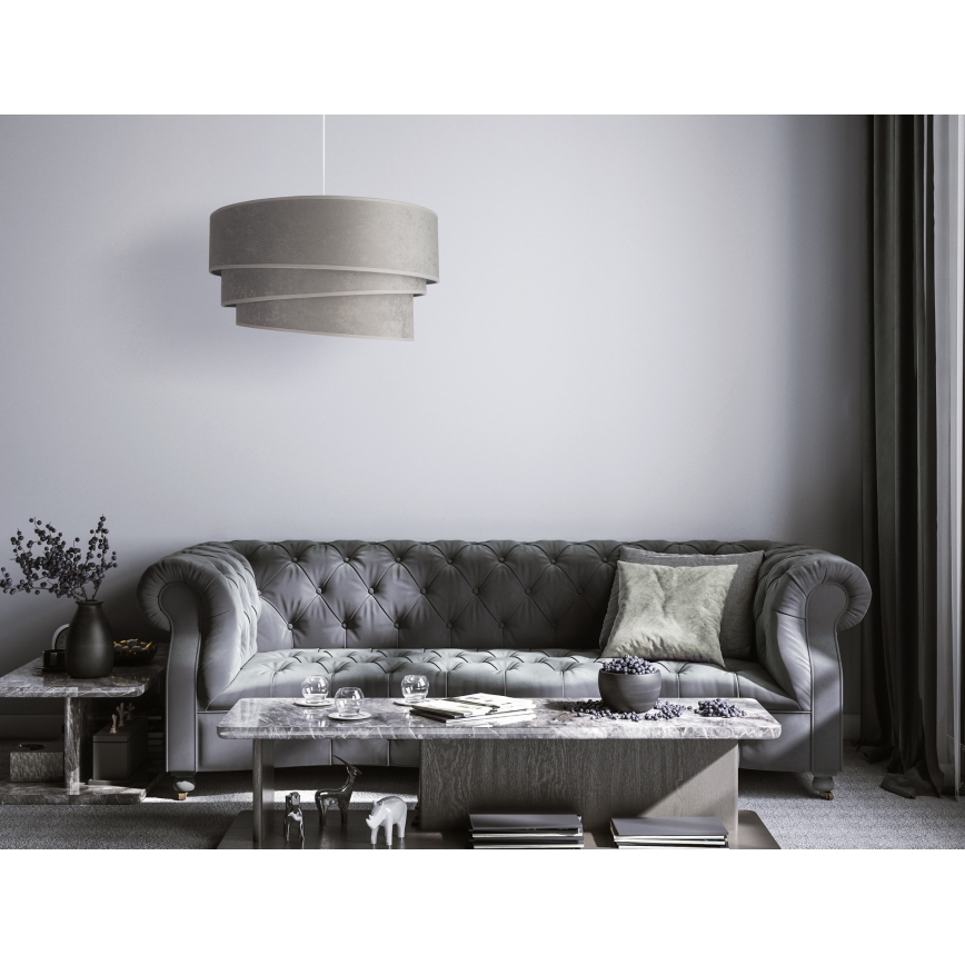 Duolla - Lámpara colgante DEVON 1xE27/40W/230V diá. 45 cm gris