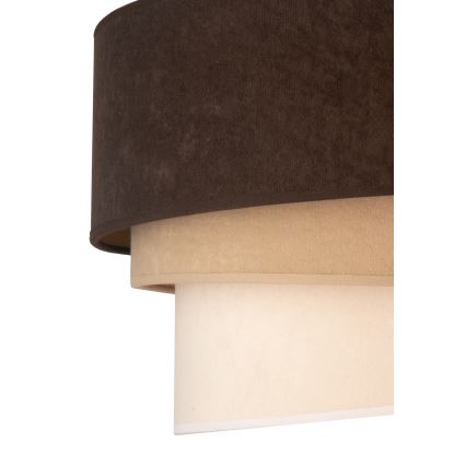 Duolla - Lámpara colgante DEVON 1xE27/40W/230V diá. 45 cm marrón/beige