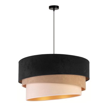 Duolla - Lámpara colgante DEVON 1xE27/40W/230V diá. 45 cm negro/beige