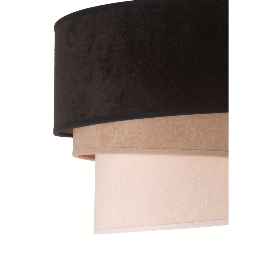 Duolla - Lámpara colgante DEVON 1xE27/40W/230V diá. 45 cm negro/beige