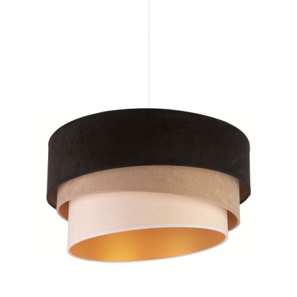 Duolla - Lámpara colgante DEVON 1xE27/40W/230V diá. 45 cm negro/beige