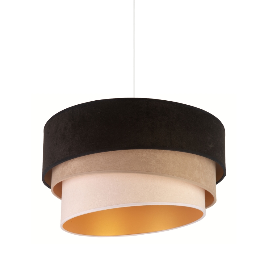 Duolla - Lámpara colgante DEVON 1xE27/40W/230V diá. 45 cm negro/beige
