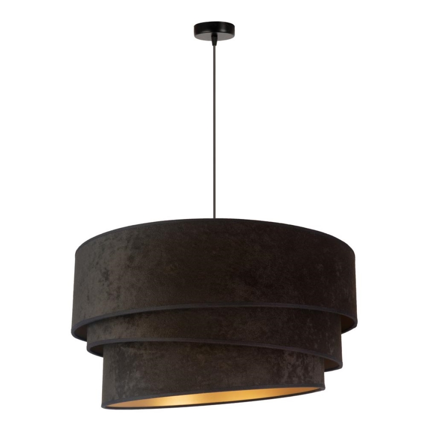 Duolla - Lámpara colgante DEVON 1xE27/40W/230V diá. 45 cm negro/dorado