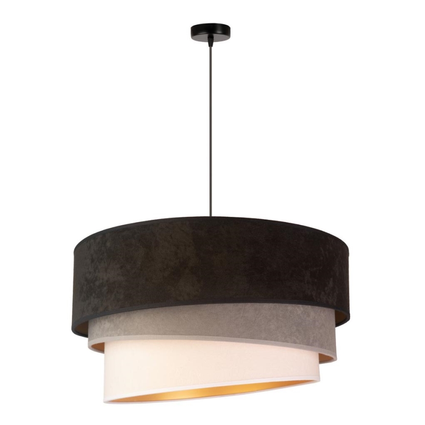 Duolla - Lámpara colgante DEVON 1xE27/40W/230V diá. 45 cm negro/gris/beige