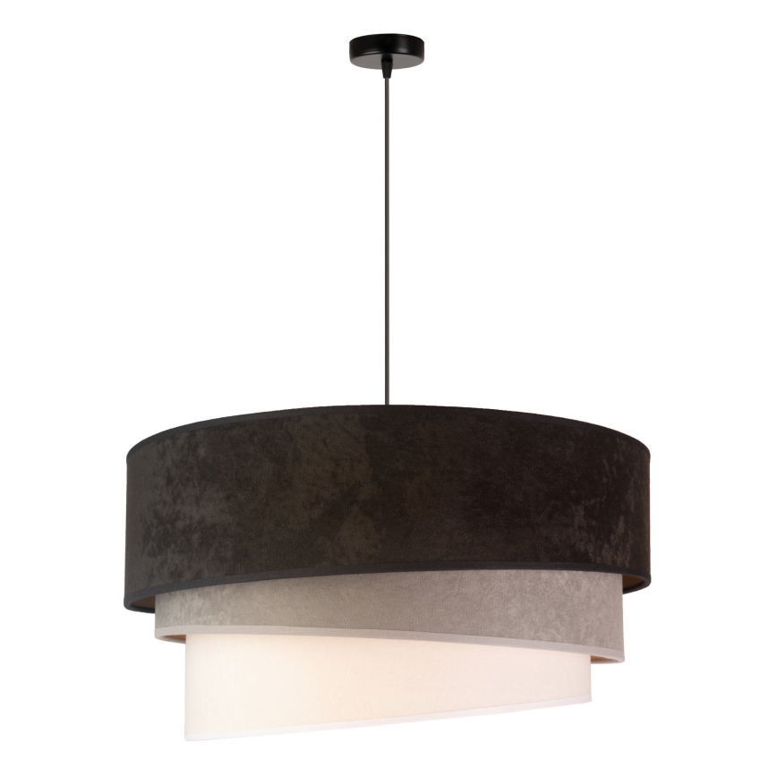 Duolla - Lámpara colgante DEVON 1xE27/40W/230V diá. 45 cm negro/gris/beige