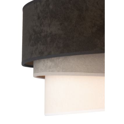 Duolla - Lámpara colgante DEVON 1xE27/40W/230V diá. 45 cm negro/gris/beige