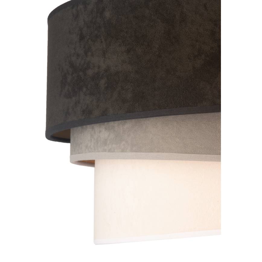 Duolla - Lámpara colgante DEVON 1xE27/40W/230V diá. 45 cm negro/gris/beige