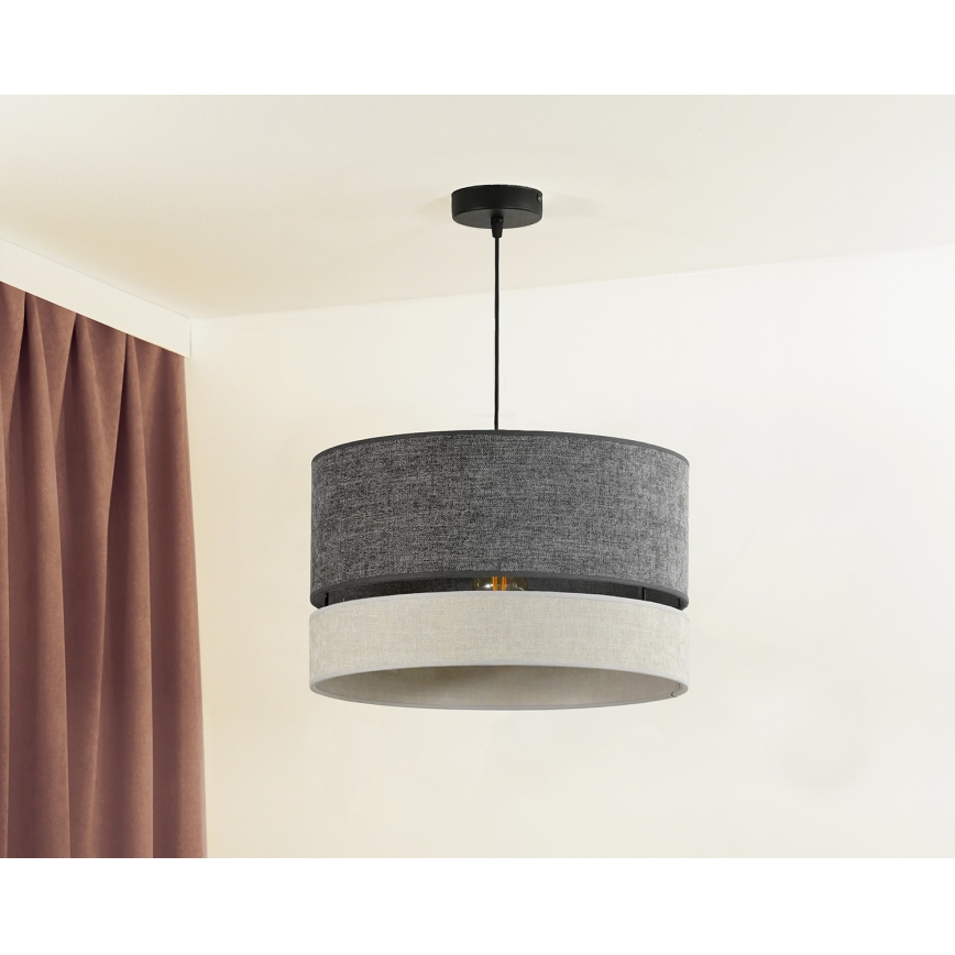Duolla - Lámpara colgante DOUBLE 1xE27/15W/230V diá. 40 cm gris