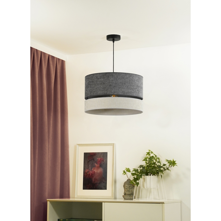 Duolla - Lámpara colgante DOUBLE 1xE27/15W/230V diá. 40 cm gris