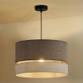 Duolla - Lámpara colgante DOUBLE 1xE27/15W/230V diá. 40 cm marrón/gris