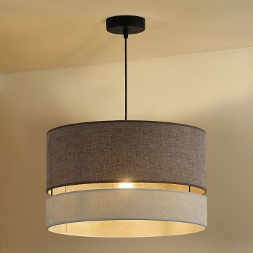 Duolla - Lámpara colgante DOUBLE 1xE27/15W/230V diá. 40 cm marrón/gris