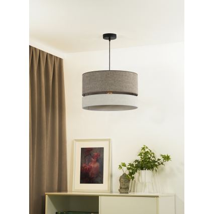 Duolla - Lámpara colgante DOUBLE 1xE27/15W/230V diá. 40 cm marrón/gris