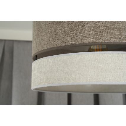 Duolla - Lámpara colgante DOUBLE 1xE27/15W/230V diá. 40 cm marrón/gris