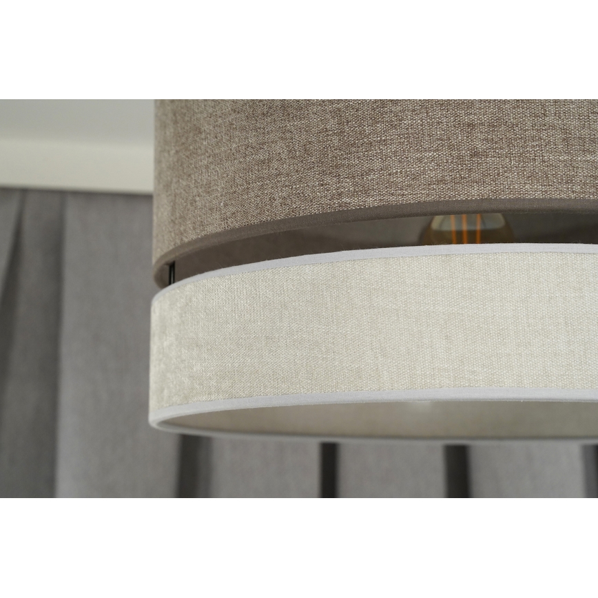 Duolla - Lámpara colgante DOUBLE 1xE27/15W/230V diá. 40 cm marrón/gris