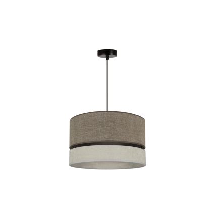 Duolla - Lámpara colgante DOUBLE 1xE27/15W/230V diá. 40 cm marrón/gris