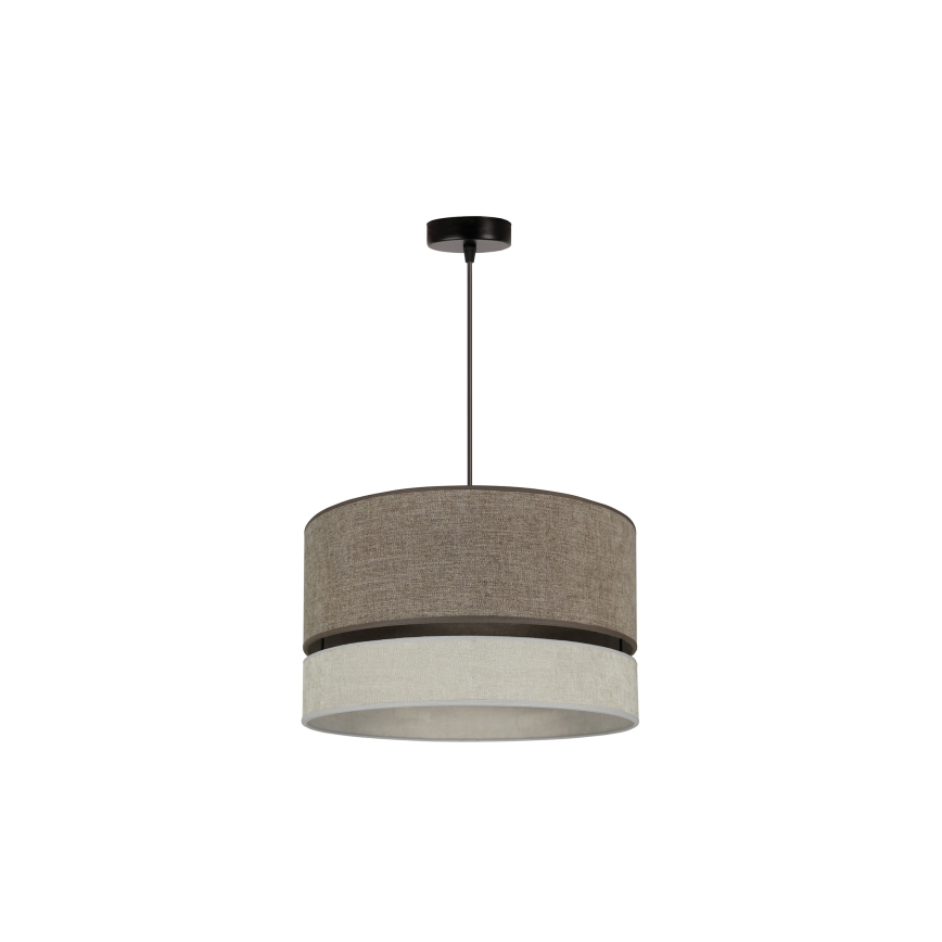 Duolla - Lámpara colgante DOUBLE 1xE27/15W/230V diá. 40 cm marrón/gris