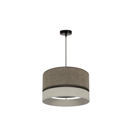 Duolla - Lámpara colgante DOUBLE 1xE27/15W/230V diá. 40 cm marrón/gris