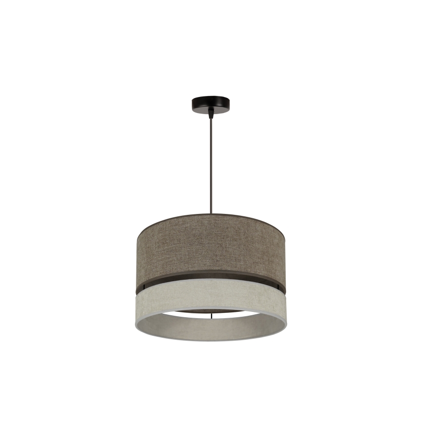 Duolla - Lámpara colgante DOUBLE 1xE27/15W/230V diá. 40 cm marrón/gris