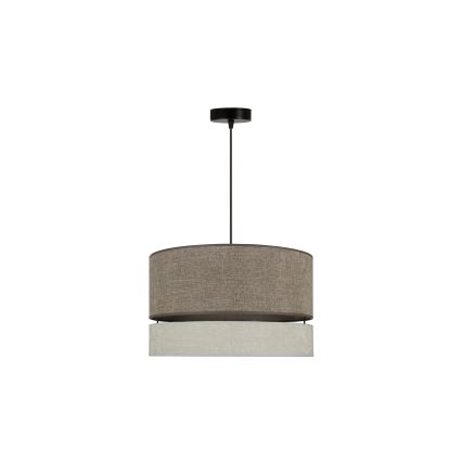 Duolla - Lámpara colgante DOUBLE 1xE27/15W/230V diá. 40 cm marrón/gris