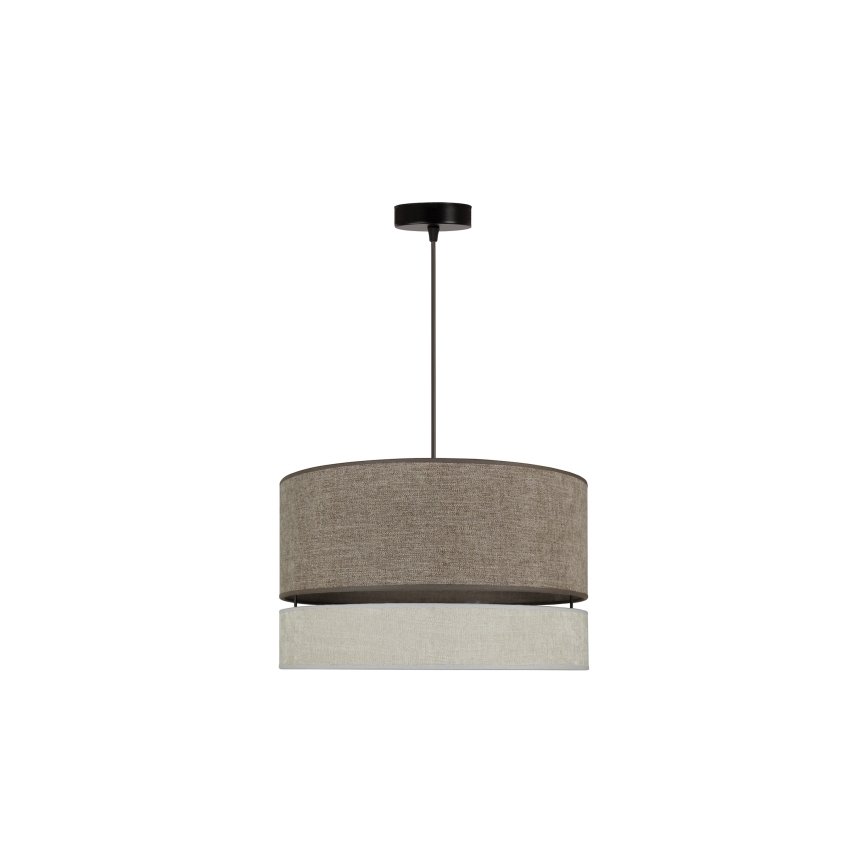 Duolla - Lámpara colgante DOUBLE 1xE27/15W/230V diá. 40 cm marrón/gris