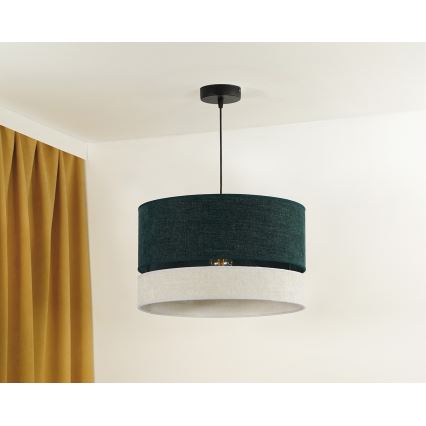 Duolla - Lámpara colgante DOUBLE 1xE27/15W/230V diá. 40 cm verde/gris