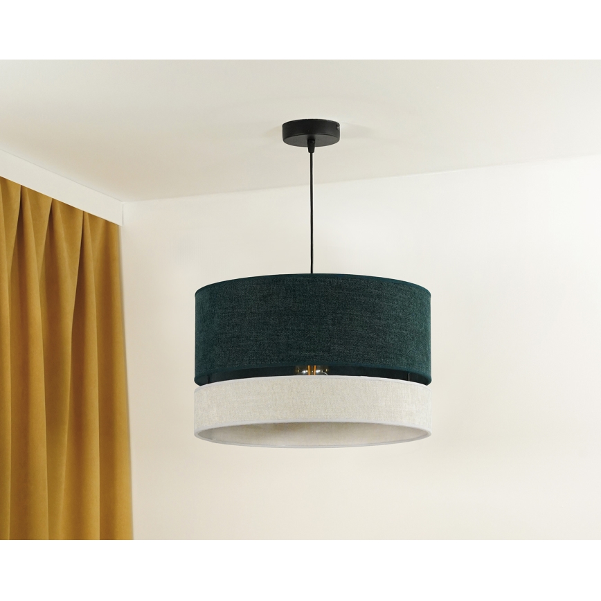 Duolla - Lámpara colgante DOUBLE 1xE27/15W/230V diá. 40 cm verde/gris