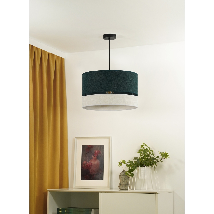 Duolla - Lámpara colgante DOUBLE 1xE27/15W/230V diá. 40 cm verde/gris
