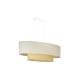 Duolla - Lámpara colgante DOUBLE OVAL NATURE 2xE27/15W/230V color crema/beige