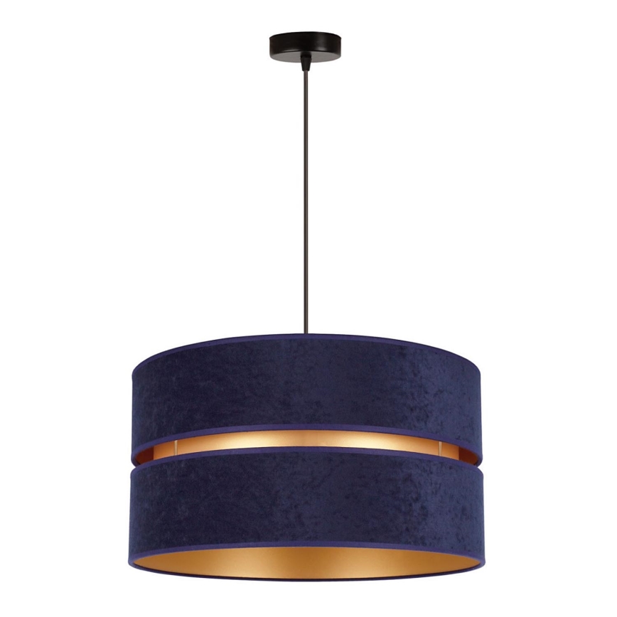 Duolla - Lámpara colgante DUO 1xE27/15W/230V diá. 40 cm azul/dorado